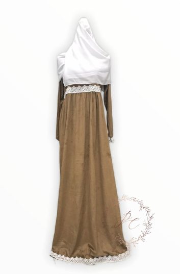 Robe bohème en daim - Camel