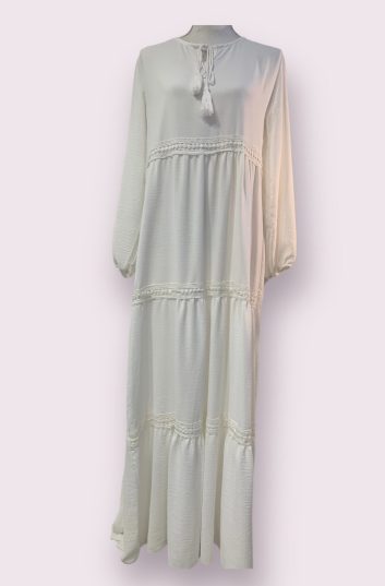Robe bohème en jazz - Blanche