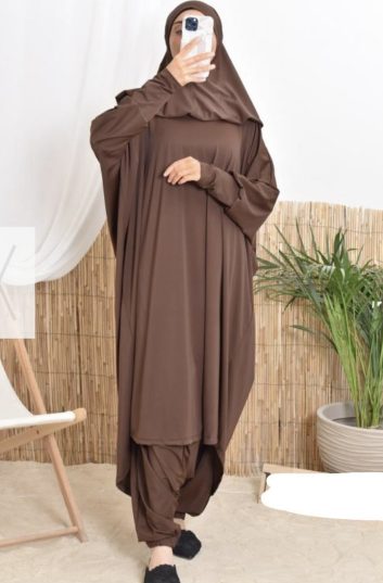 Burkini jilbeb - marron taupe